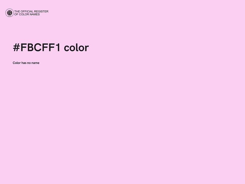 #FBCFF1 color image