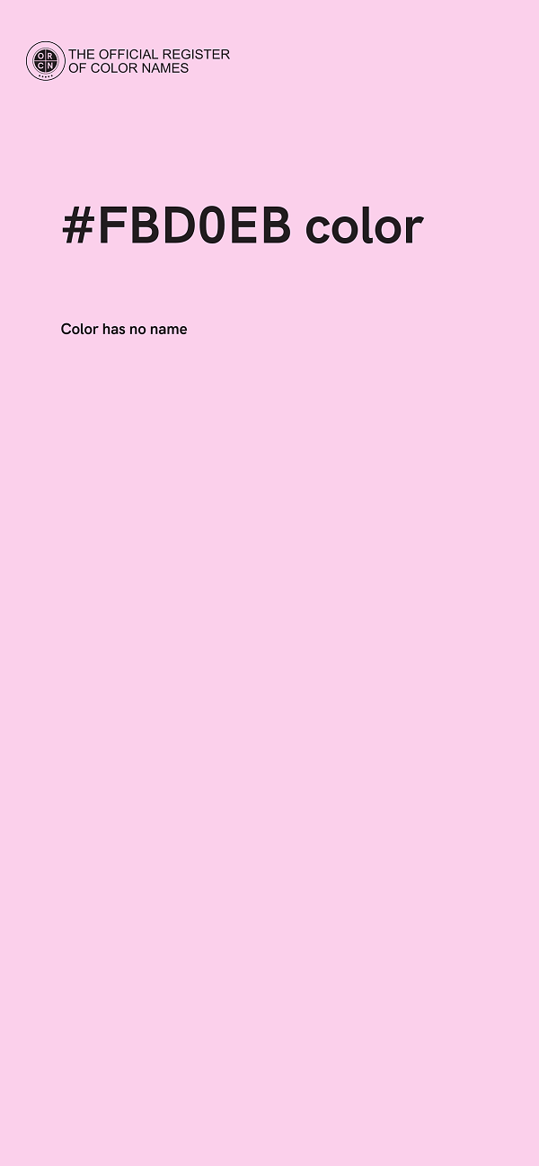 #FBD0EB color image