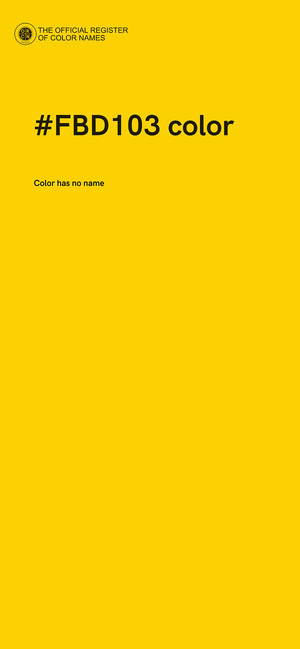 #FBD103 color image