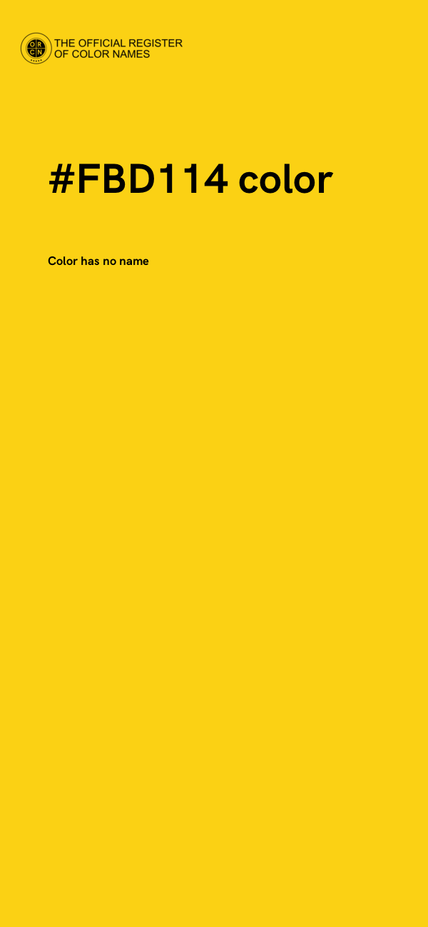 #FBD114 color image