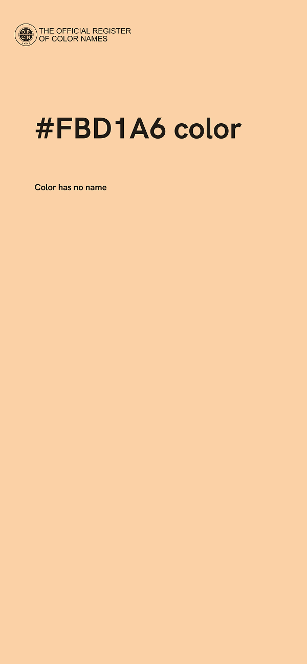 #FBD1A6 color image