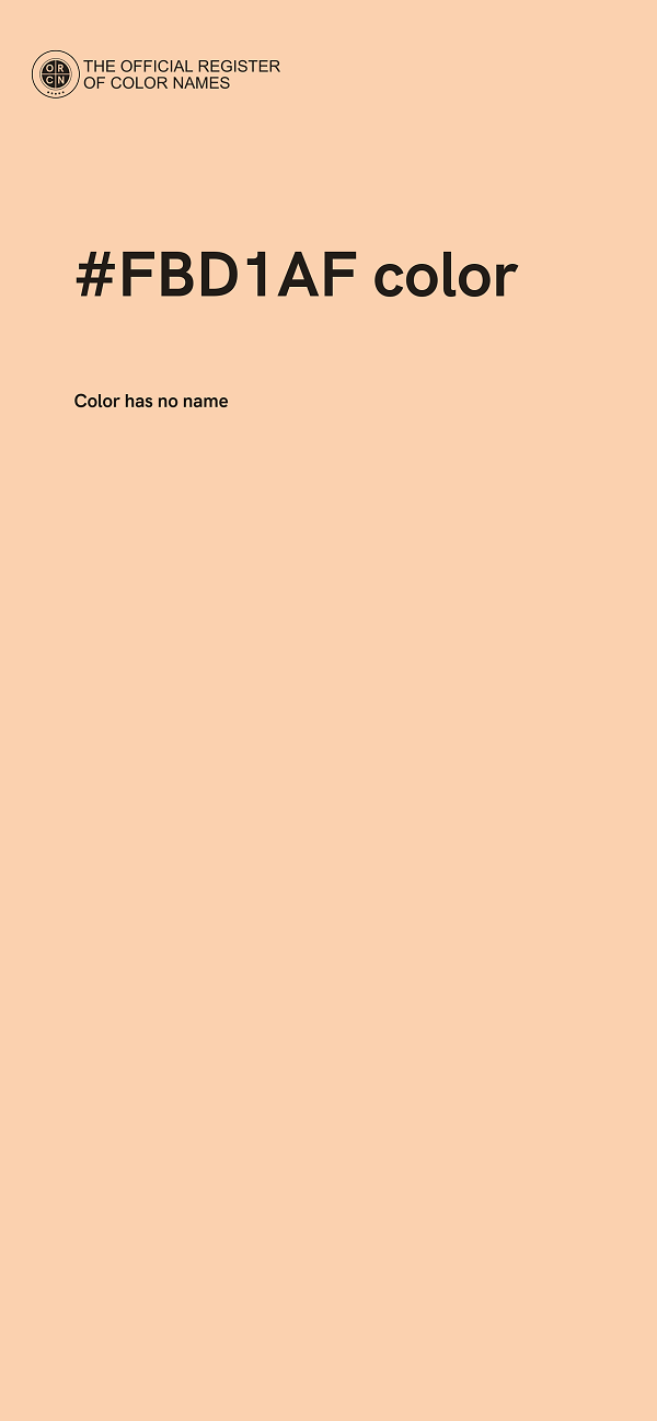 #FBD1AF color image