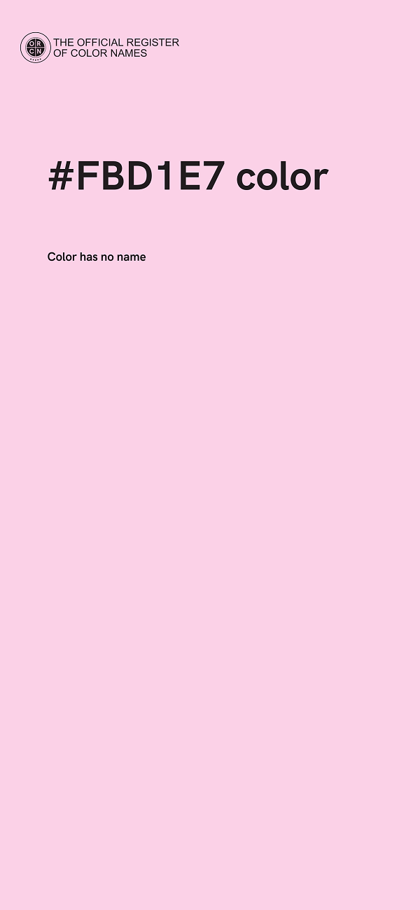 #FBD1E7 color image