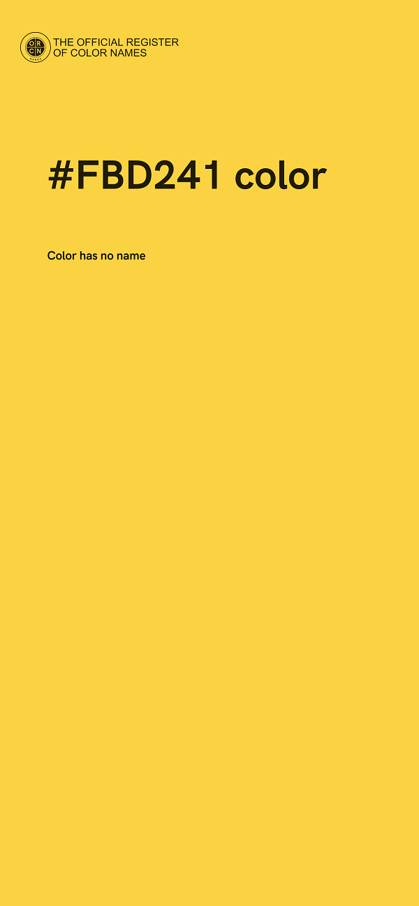 #FBD241 color image