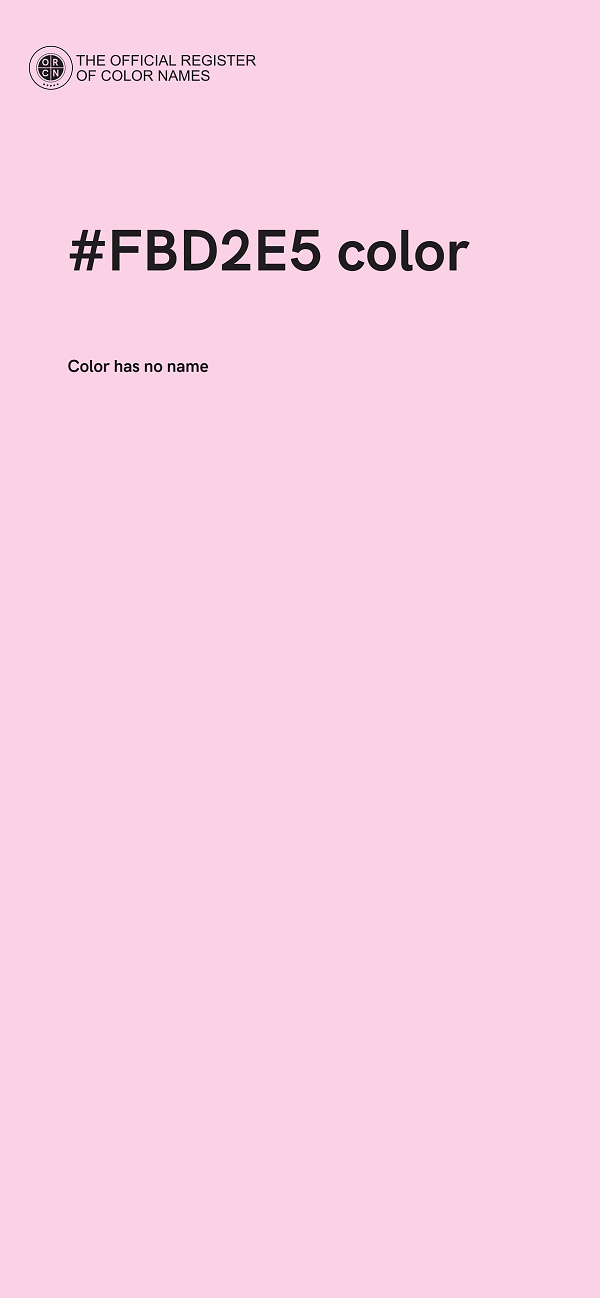 #FBD2E5 color image