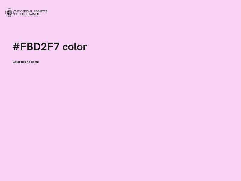 #FBD2F7 color image