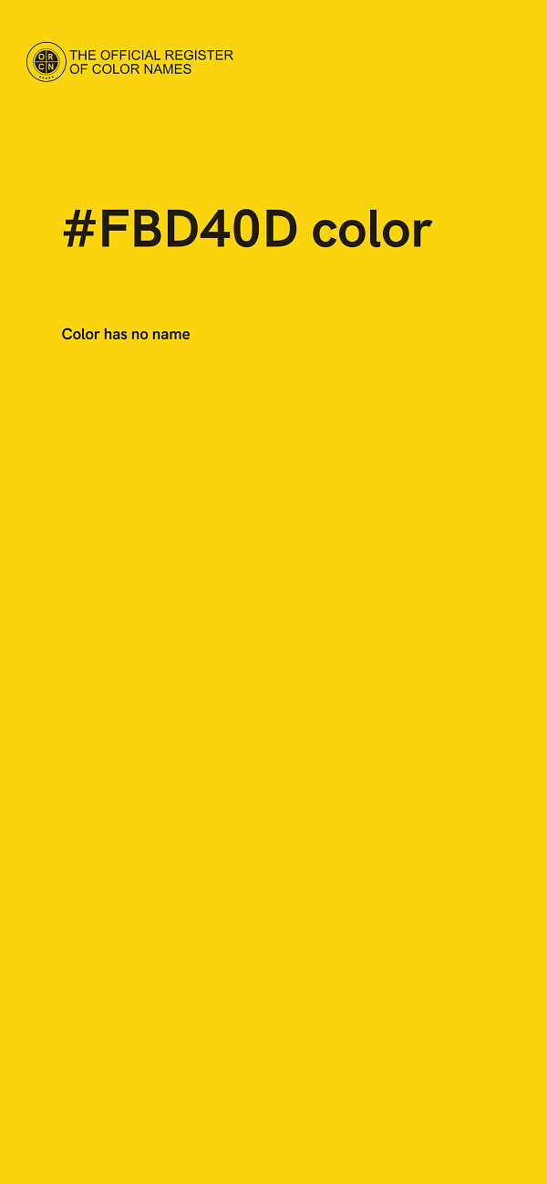 #FBD40D color image