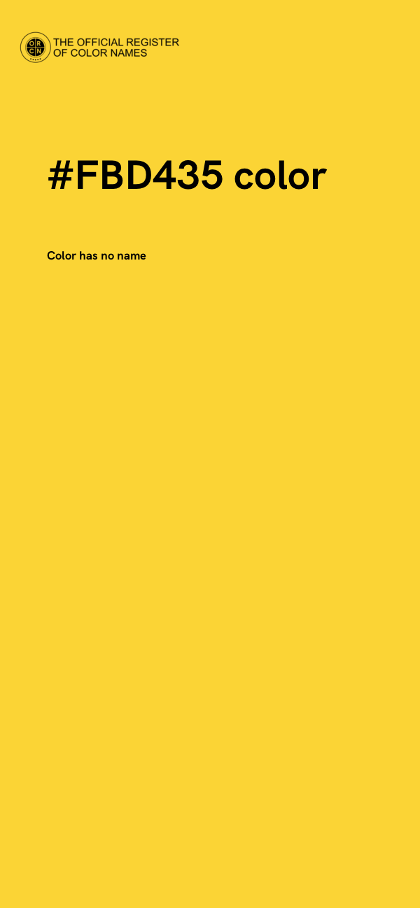 #FBD435 color image
