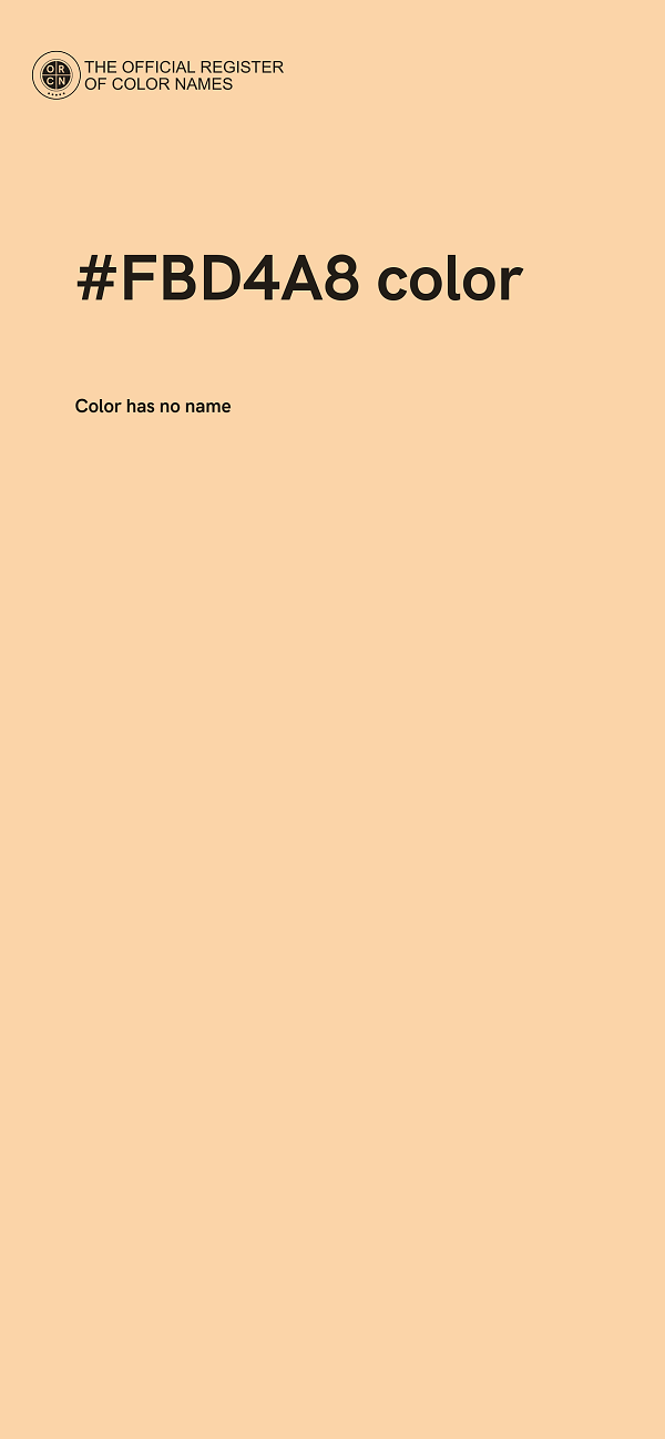 #FBD4A8 color image