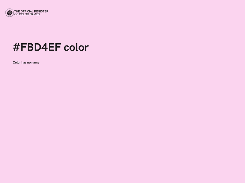 #FBD4EF color image