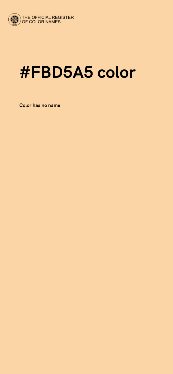 #FBD5A5 color image