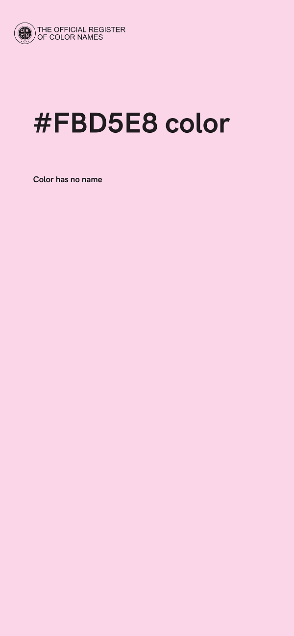 #FBD5E8 color image