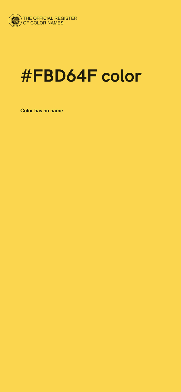 #FBD64F color image