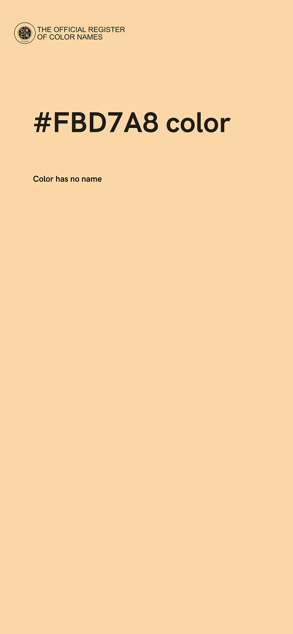 #FBD7A8 color image