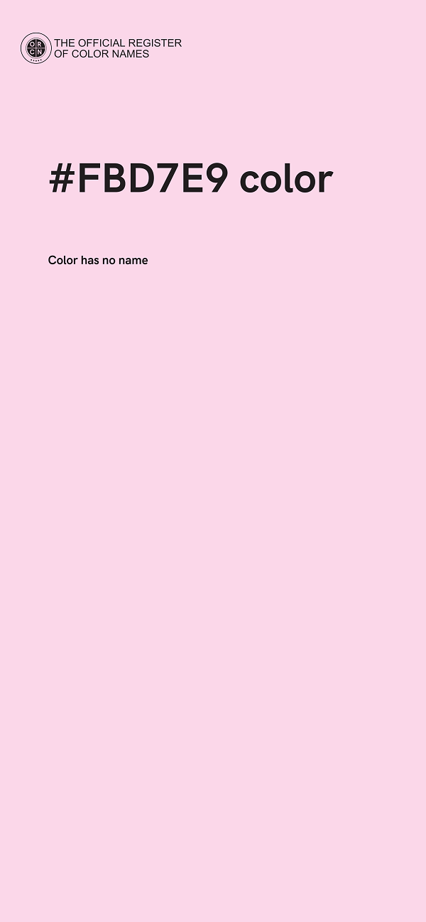 #FBD7E9 color image