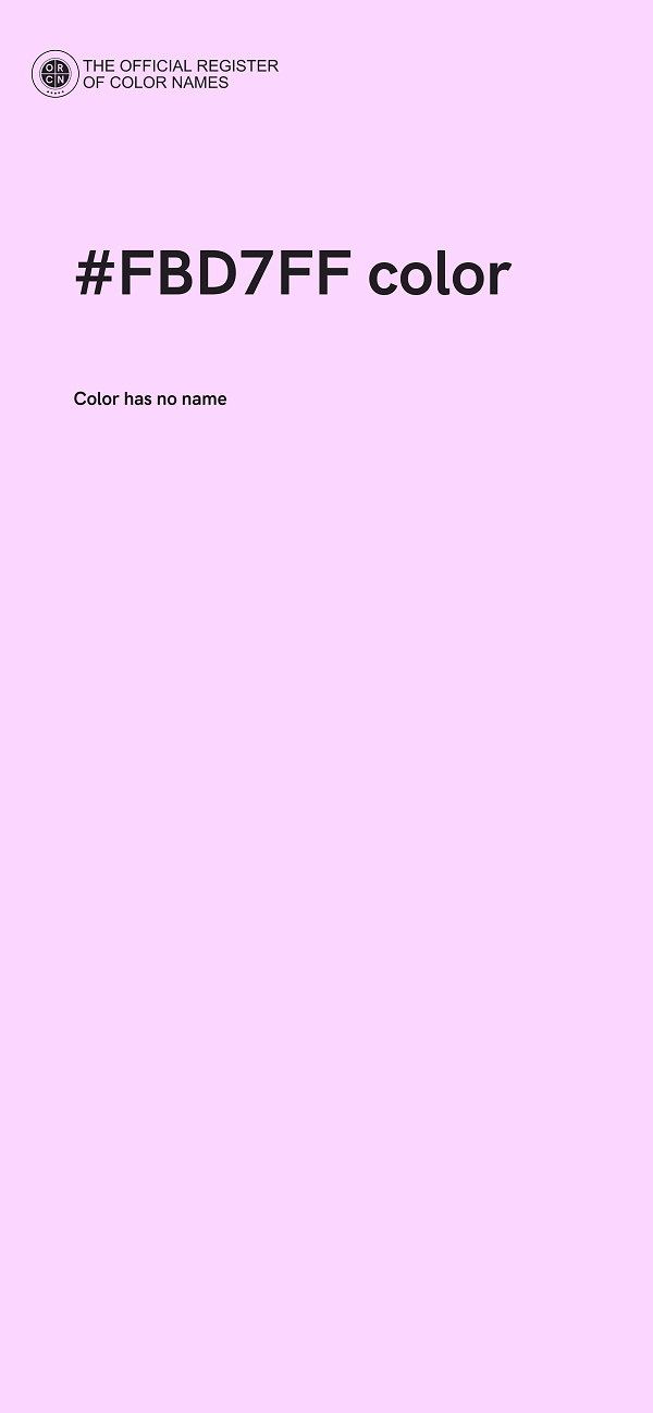 #FBD7FF color image