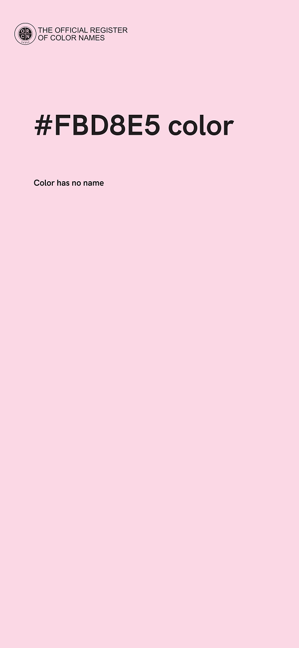 #FBD8E5 color image