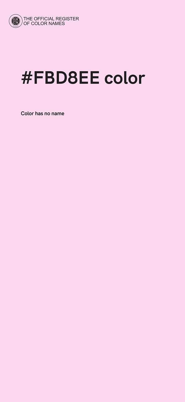 #FBD8EE color image