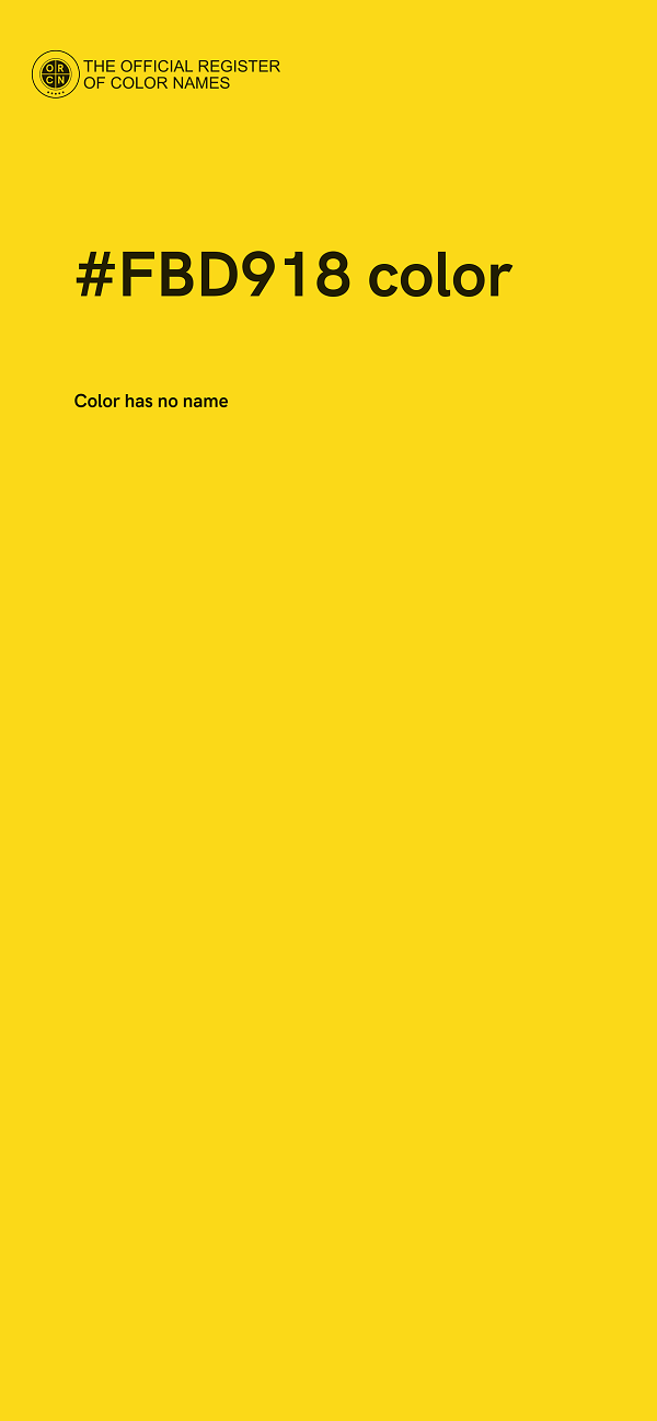 #FBD918 color image