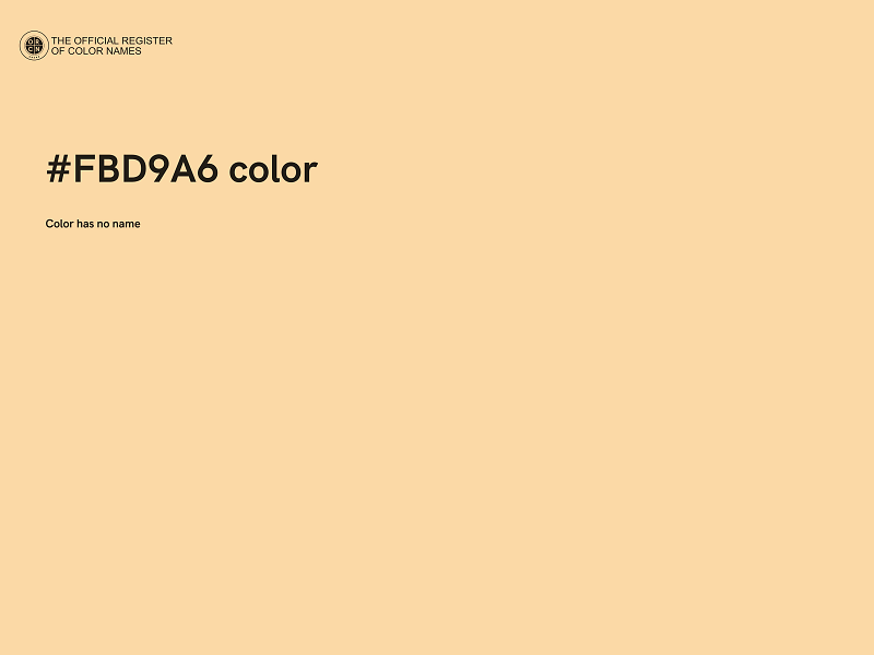 #FBD9A6 color image