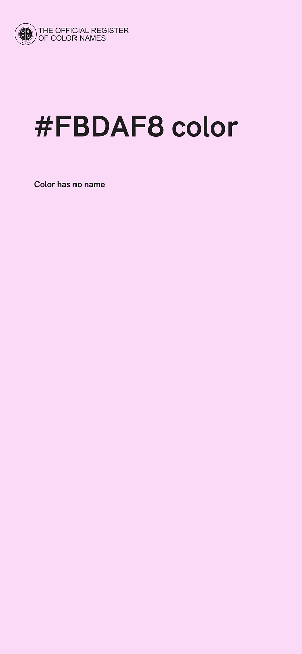 #FBDAF8 color image
