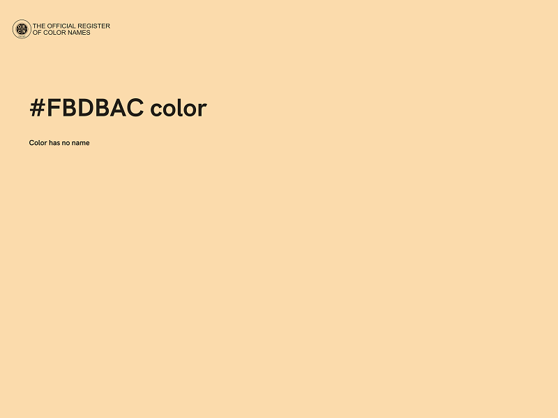 #FBDBAC color image