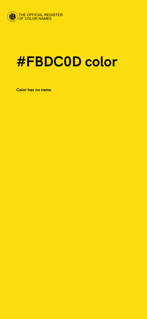 #FBDC0D color image