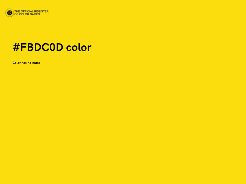 #FBDC0D color image