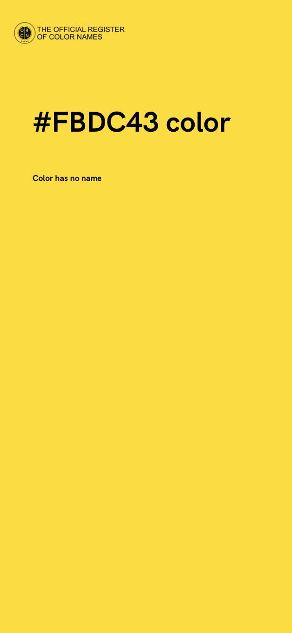 #FBDC43 color image