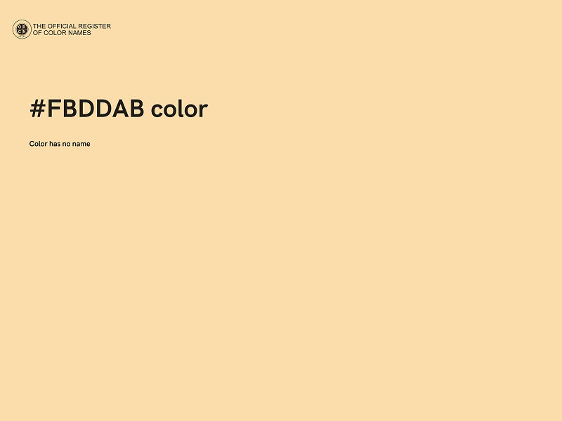 #FBDDAB color image