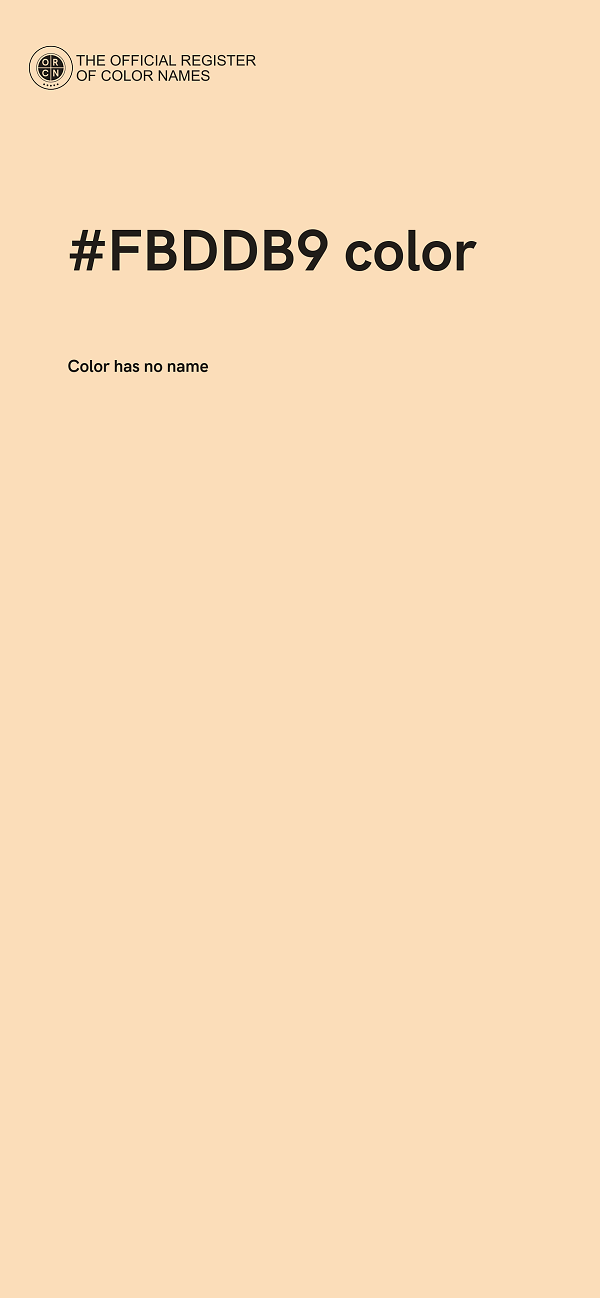 #FBDDB9 color image