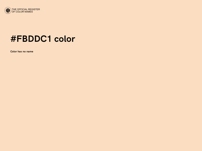 #FBDDC1 color image