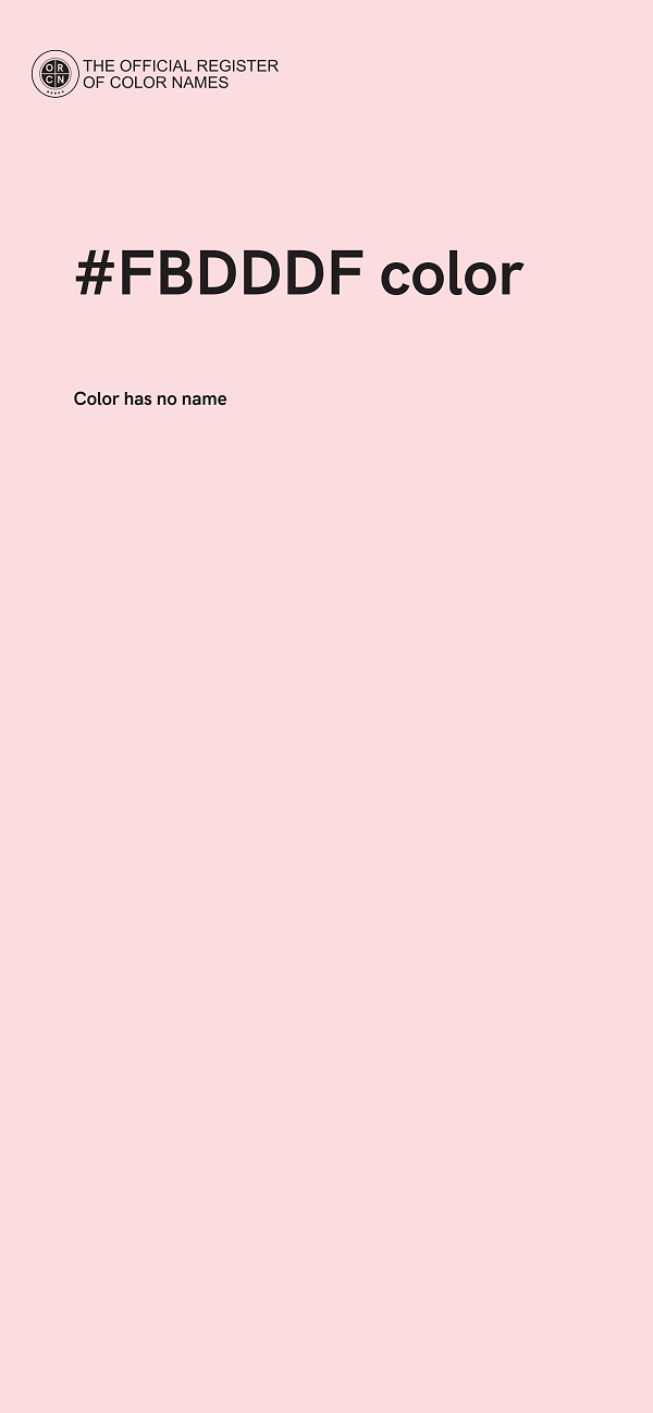#FBDDDF color image