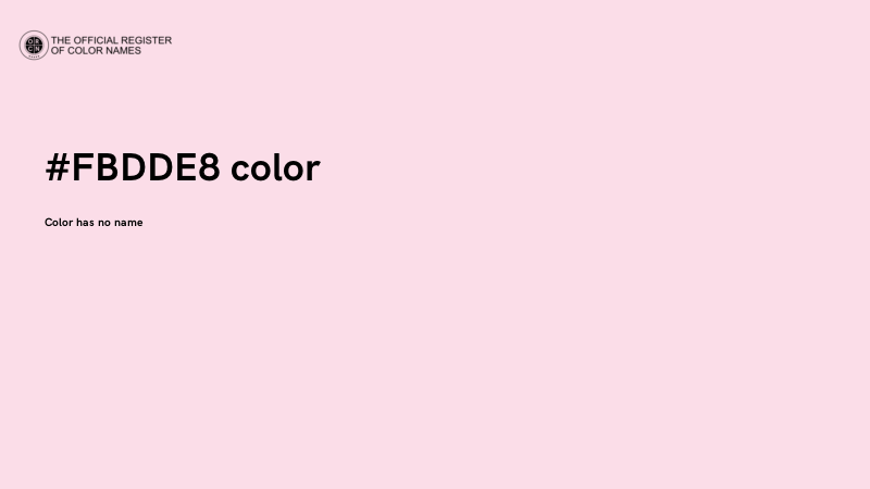 #FBDDE8 color image
