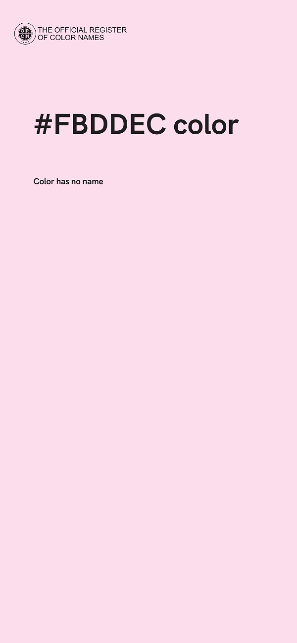 #FBDDEC color image