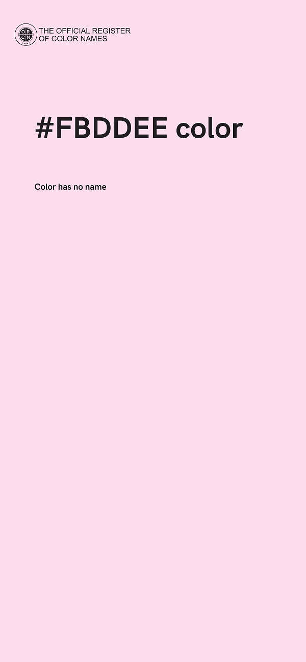 #FBDDEE color image