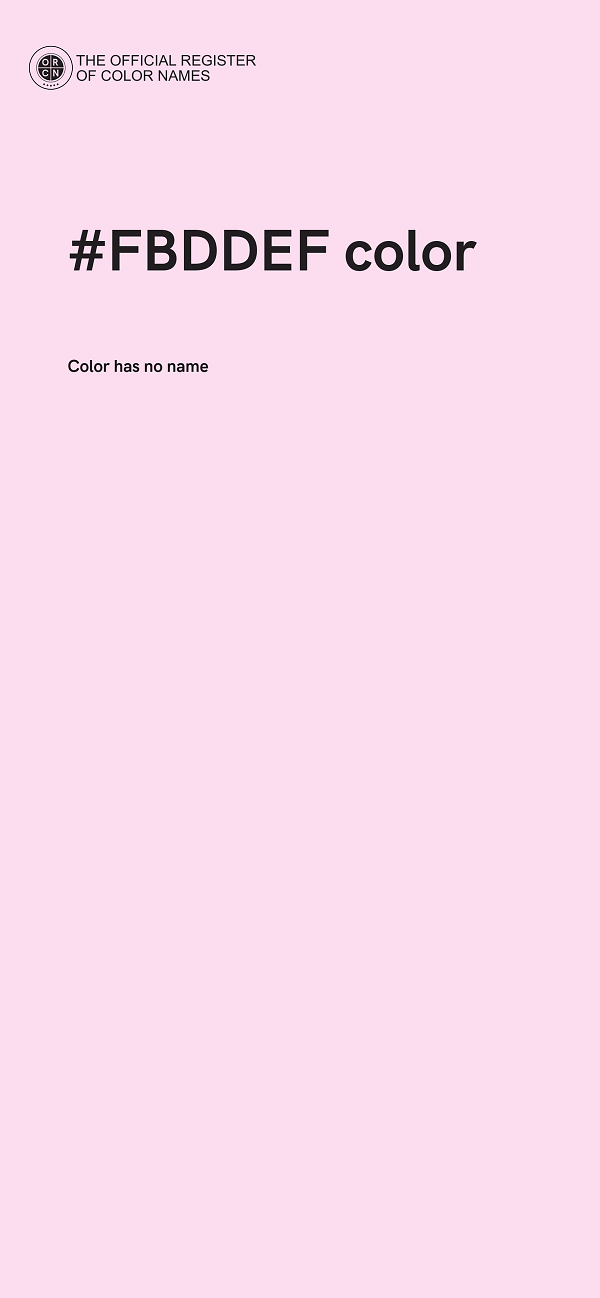 #FBDDEF color image