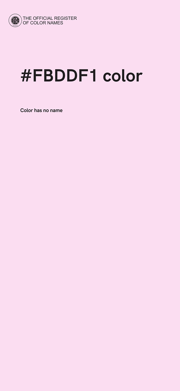 #FBDDF1 color image