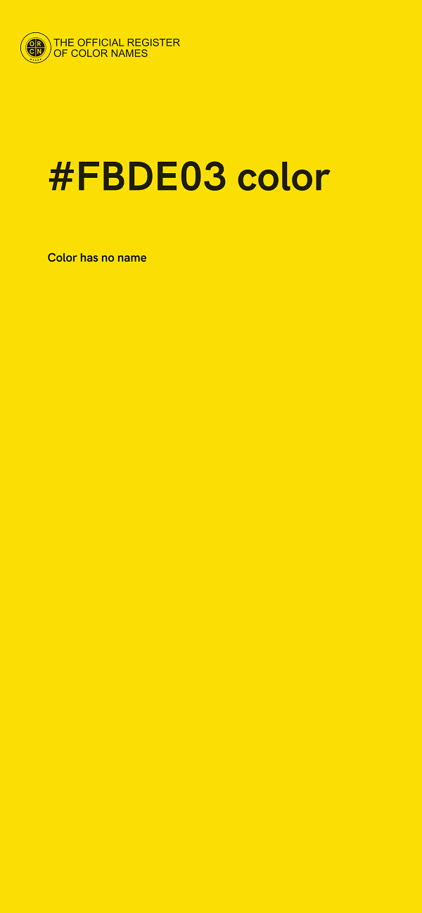 #FBDE03 color image
