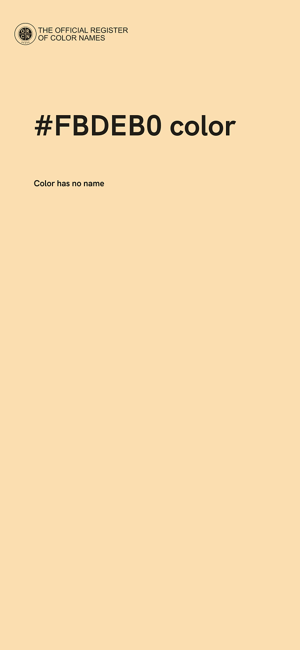#FBDEB0 color image