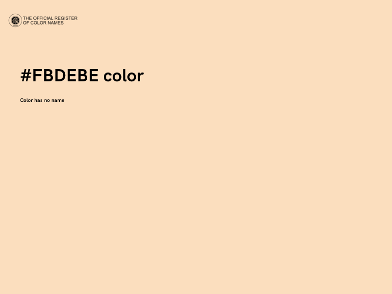 #FBDEBE color image