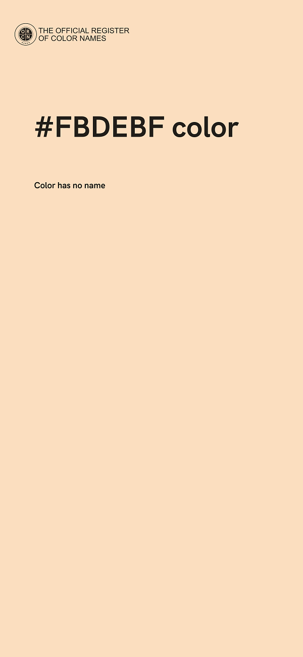 #FBDEBF color image