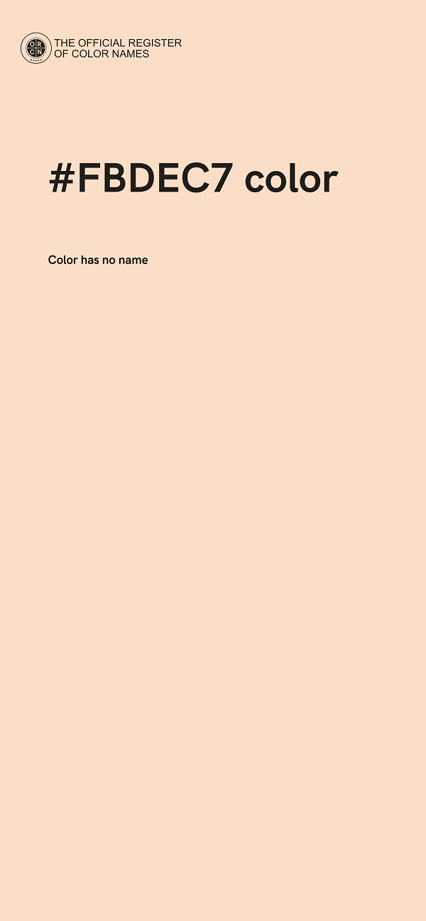 #FBDEC7 color image