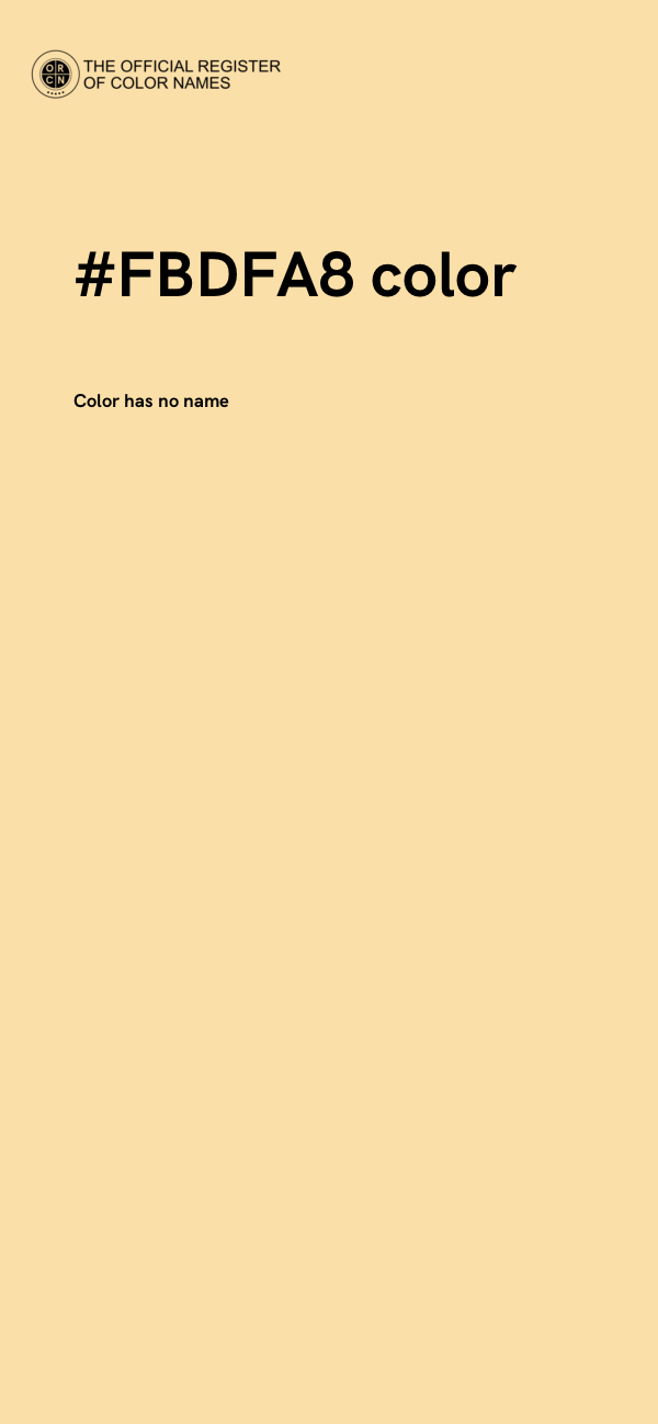 #FBDFA8 color image