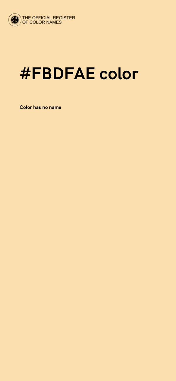 #FBDFAE color image