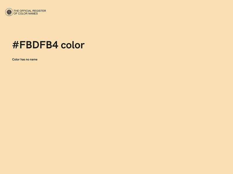 #FBDFB4 color image