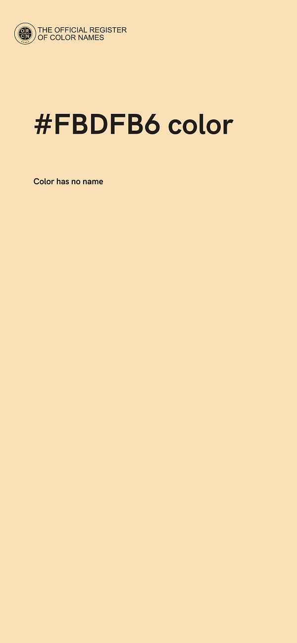#FBDFB6 color image