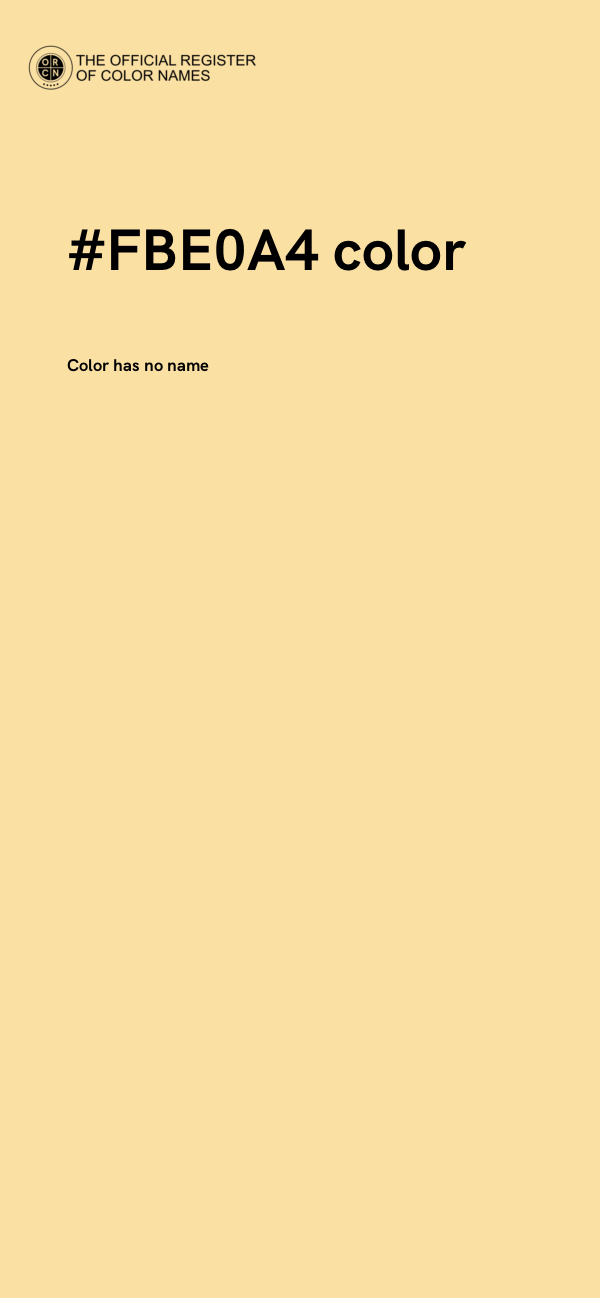 #FBE0A4 color image