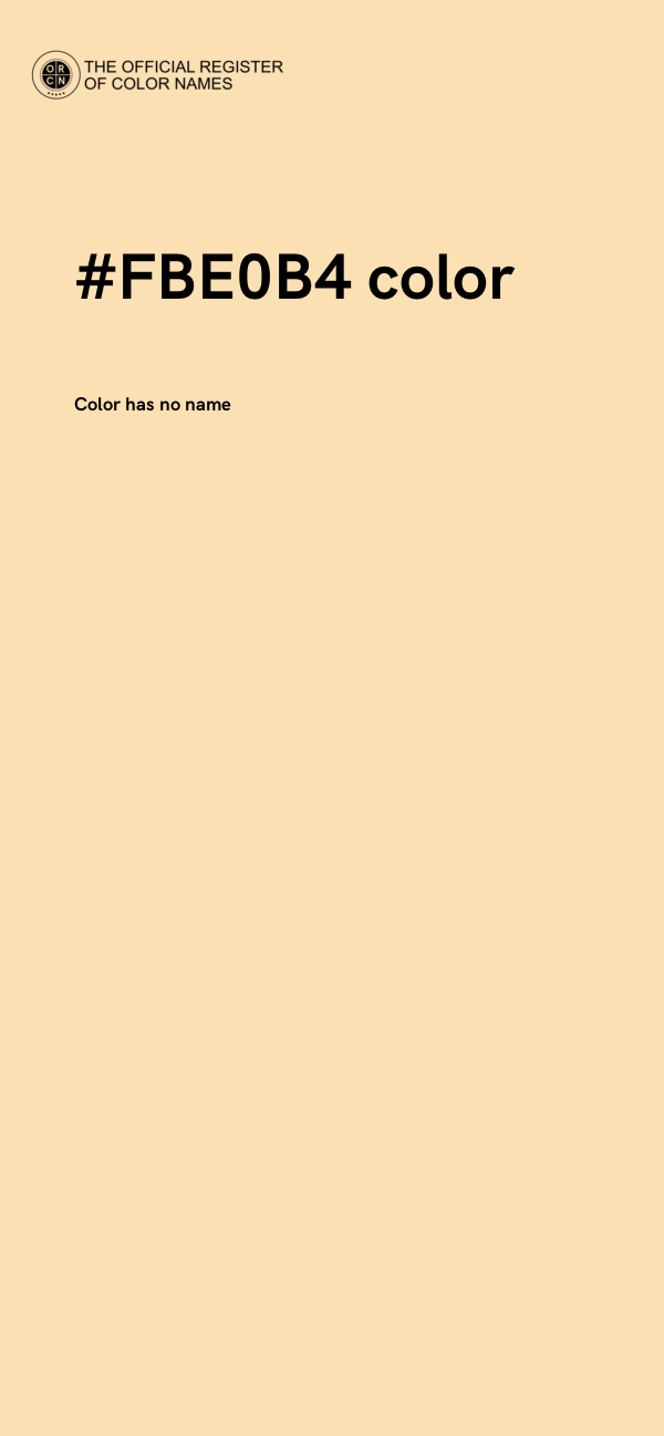 #FBE0B4 color image