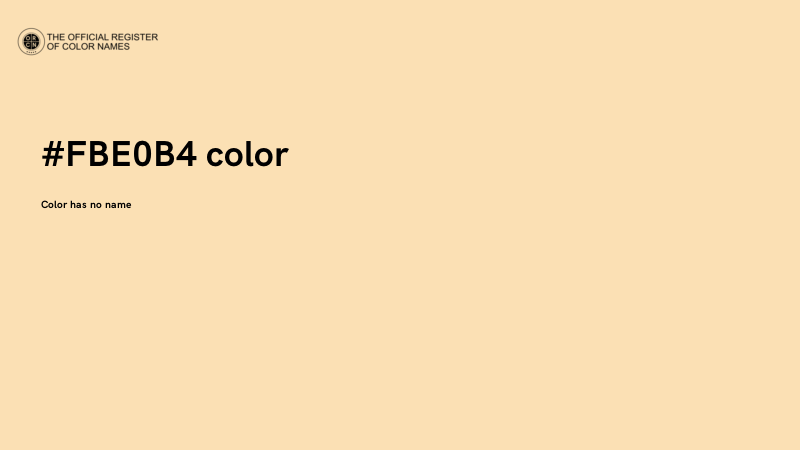#FBE0B4 color image